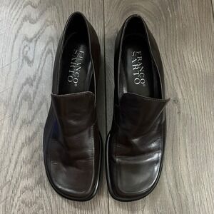 Franco Sarto Womens 6A Bocca Slip on Loafers Dark Brown
